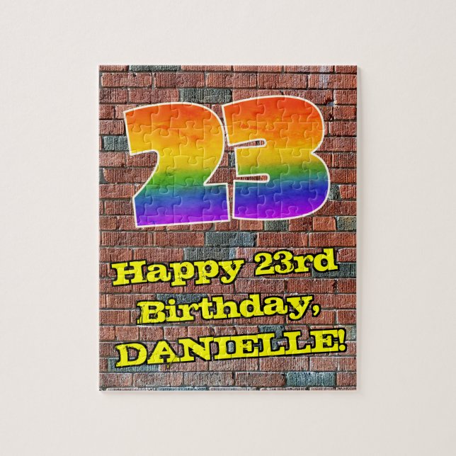 Puzzle 23 Aniversario: El arcoiris 23 inspirado en graffi (Vertical)