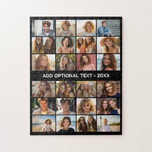 Puzzle 24 Colaje de Fotos Texto Personalizado Moderno Min