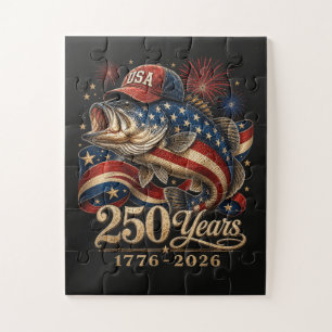 Puzzle 250 América 1776 2026 Pesca de Lubina Bandera de E