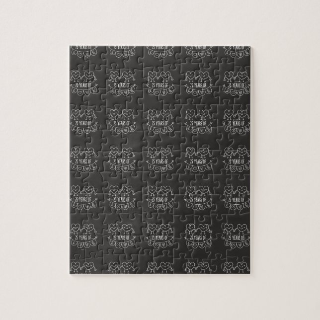 Puzzle 25° Aniversario Regalo Corazones de Chalk (Vertical)