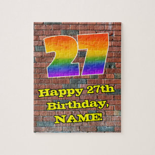 Puzzle 27° cumpleaños: Arcoiris inspirado en graffiti div