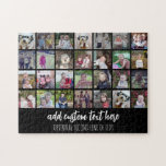 Puzzle 28 cuadrícula de Collage de fotos - 2 cuadros de t<br><div class="desc">Usa 28 fotos SQUARE para crear un collage de fotos personal. Este diseño moderno y limpio incluye 2 bloques de texto - uno en un guión moderno y otro en una fuente san serif para añadir un nombre familiar o un año o evento. El color de fondo se puede cambiar...</div>