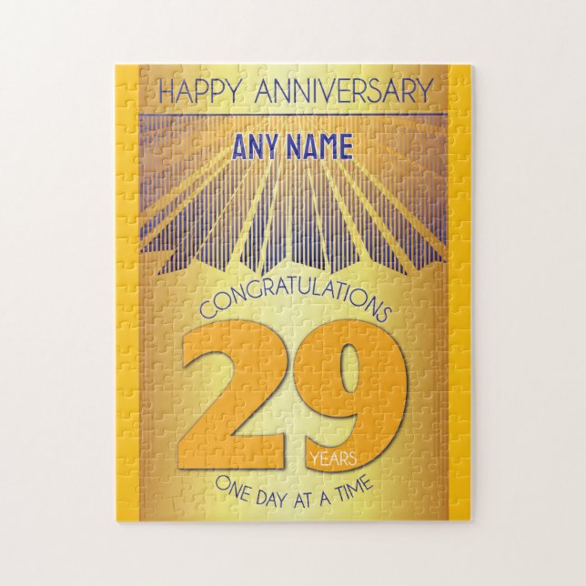 Puzzle 29 Year | AA 12 Step Anniversary Personalized (Vertical)