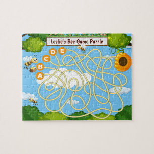 Puzzle 2 en 1, juego de abejas y coloridas adorables,
