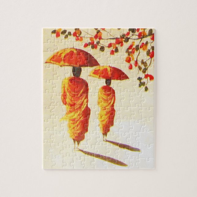 Puzzle 2 monjes budistas laosianos (Vertical)