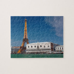 Puzzle 2 para 1 Venecia y París - Mundo mixto