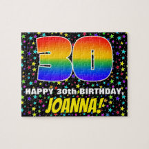 30.º cumpleaños — Patrón de estadio divertido y co