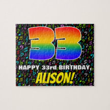 33 Aniversario — Símbolos divertidos, coloridos de