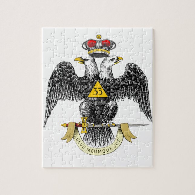 Puzzle 33ro Negro escocés Eagle del rito del grado (Vertical)