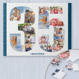 Puzzle 35.º Collage de fotos de cumpleaños número 35 Keep