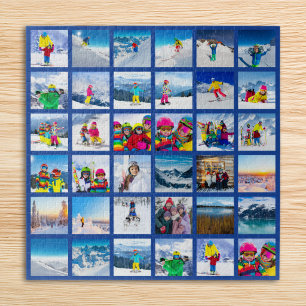 Puzzle 36 Cuadrícula de Colaje Azul Oscuro