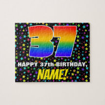 37 Aniversario — Patrón de estadio divertido y col