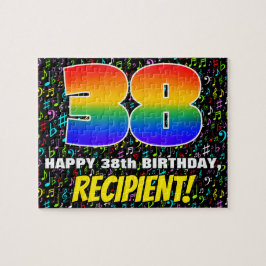 Puzzle 38 Aniversario — Símbolos divertidos, coloridos de