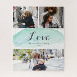 Puzzle 3 acuarela turquesa fotográfica