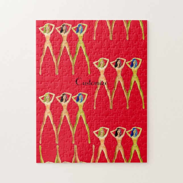 Puzzle 3 damas de largas piernas de Thunder_Cove (Vertical)