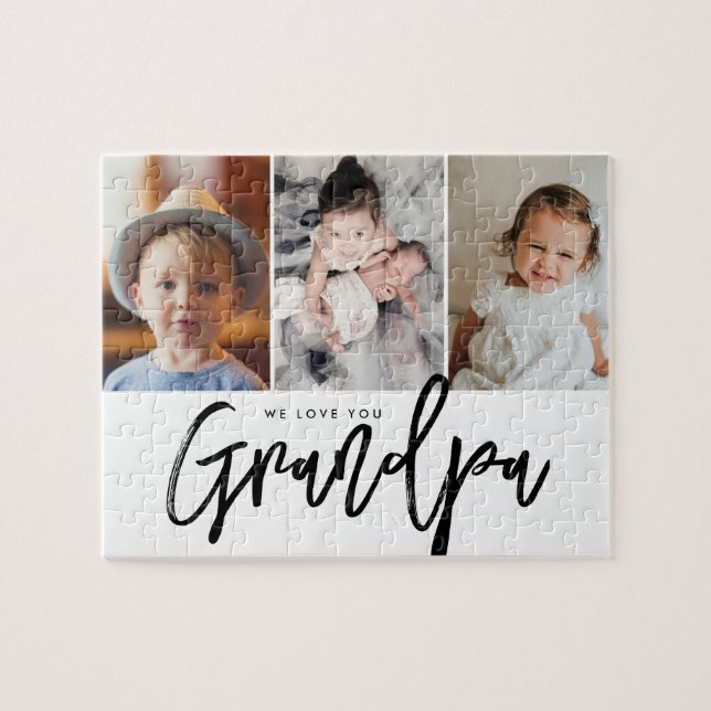 Puzzle 3 fotos de personalizados que nos encantan regalo  (Horizontal)