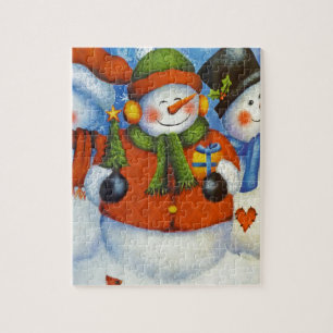 Puzzle 3 Hombres felices de nieve