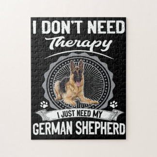 Puzzle 3 No necesito terapia solo necesito mi Sheph alemá