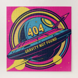 Puzzle 404 Gravity Not Found - Arte pop del espacio retro