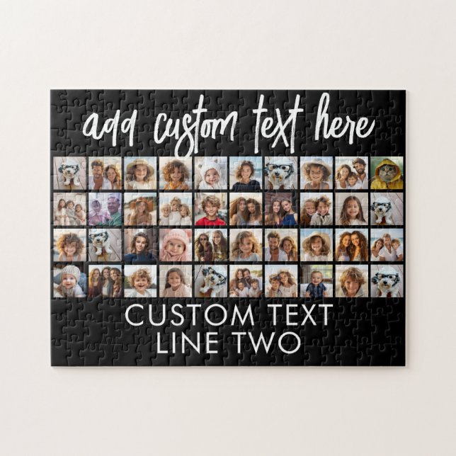 Puzzle 40 Collage de fotos - 4 Filas 10 Columnas - Nombre (Horizontal)