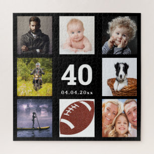 Puzzle 40 cumpleaños 40 tipo de foto hombre negro