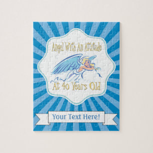 Puzzle 40.o Ángel del cumpleaños con una actitud