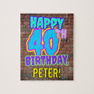 Puzzle 40th Birthday ~ Fun, Urban Graffiti Inspired Look
