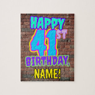 Puzzle 41st Birthday ~ Fun, Urban Graffiti Inspired Look
