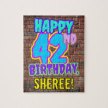 42° cumpleaños ~ Diversión, graffiti urbano inspir