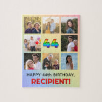 44º cumpleaños: Arcoiris divertido #, nombre perso