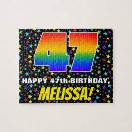 Puzzle 47 Aniversario — Patrón de estadio divertido y col