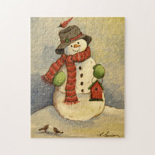Puzzle 4905 Snowman y Navidades del hogar
