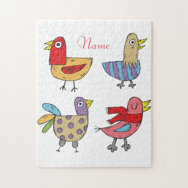 Puzzle 4 Aves divertidas Thunder_Cove (Vertical)