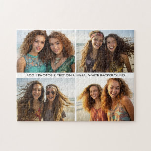 Puzzle 4 Colaje de Fotos Horizontal - 1 Línea Simple de T