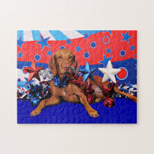 Puzzle 4 de julio - Vizsla - Reagan