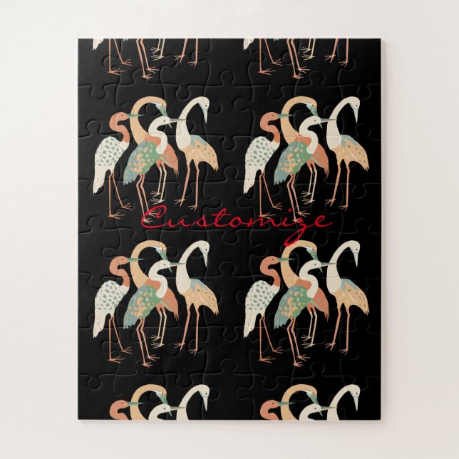 Puzzle 4 Grullas Japonesas Thunder_Cove (Vertical)