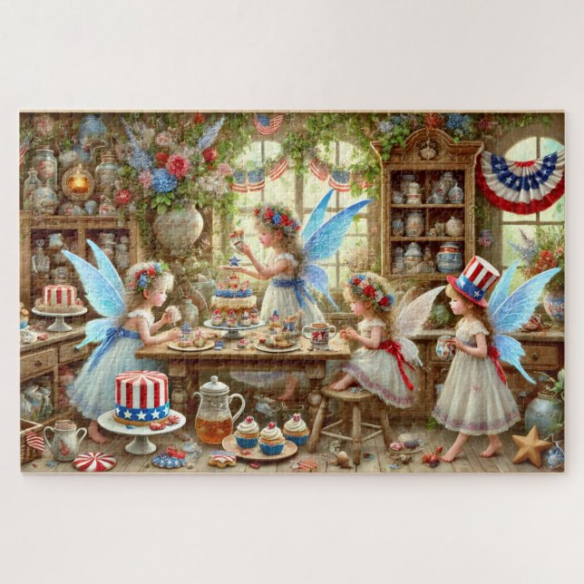 Puzzle 4th of July Fairy Bakery Patriotic Tea Party (Horizontal)
