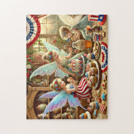 Puzzle 4th of July Fairy Tea Party Patriotic Dessert Tabl