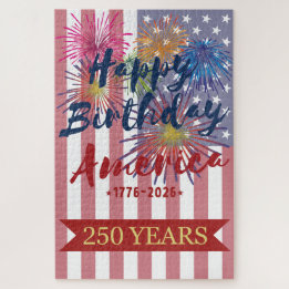 Puzzle 4th of July Happy Birthday America USA 250th