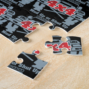 Puzzle 4x4 ascendente o cerrado del fango del camino