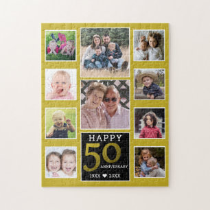 Puzzle 50° Aniversario del Boda Dorado 10 Collage de fot