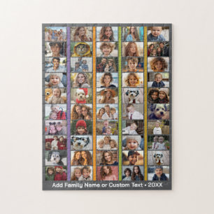 Puzzle 50 Colaje de Fotos - Texto Personalizado - Franjas