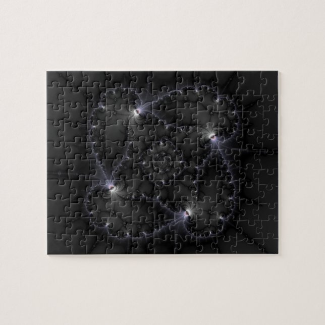 Puzzle 50 Tonos Gris - Arte Fractal (Horizontal)