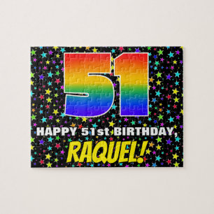 Puzzle 51.ª Cumpleaños — Patrón de estela divertida y col