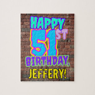 Puzzle 51st Birthday ~ Fun, Urban Graffiti Inspired Look