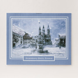 Puzzle 520 piezas Braunschweig Iglesia Invierno Snowy