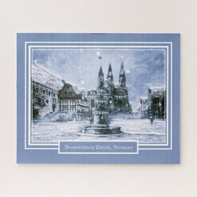 Puzzle 520 piezas Braunschweig Iglesia Invierno Snowy (Horizontal)