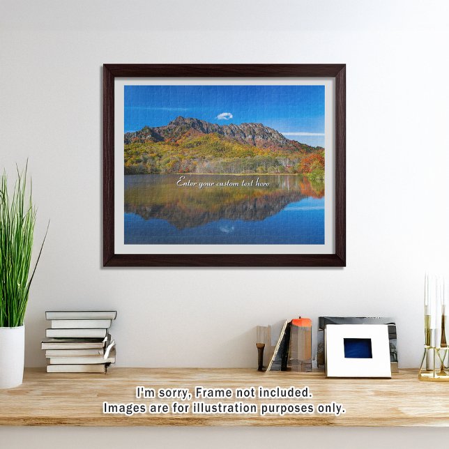 Puzzle [520] Togakushi Mountains – Autumn Reflections (An image of a puzzle displayed in a bright and open room. // 明るく風通しの良い部屋を飾ったときののイメージ)