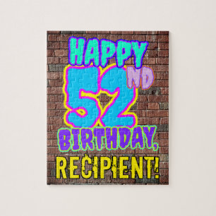 Puzzle 52nd Birthday ~ Fun, Urban Graffiti Inspired Look