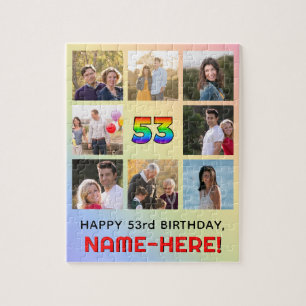 Puzzle 53 Aniversario del Arcoiris divertido #, nombre pe